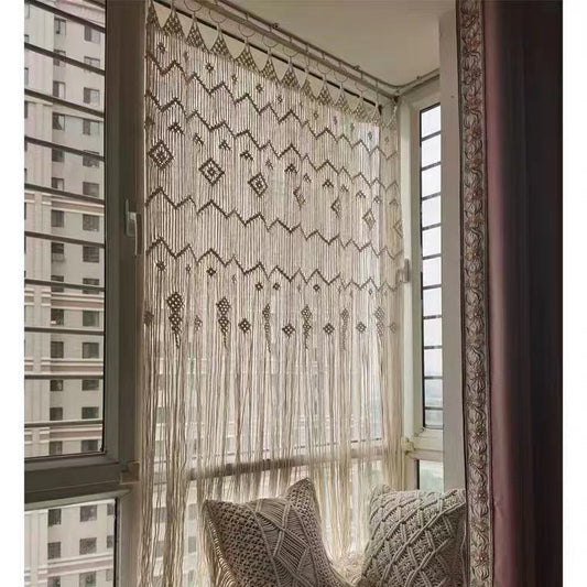 Bohemian Hand Woven Hoop Door Curtain