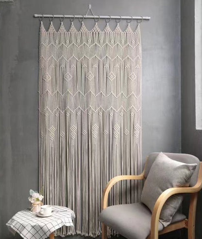 Bohemian Hand Woven Hoop Door Curtain