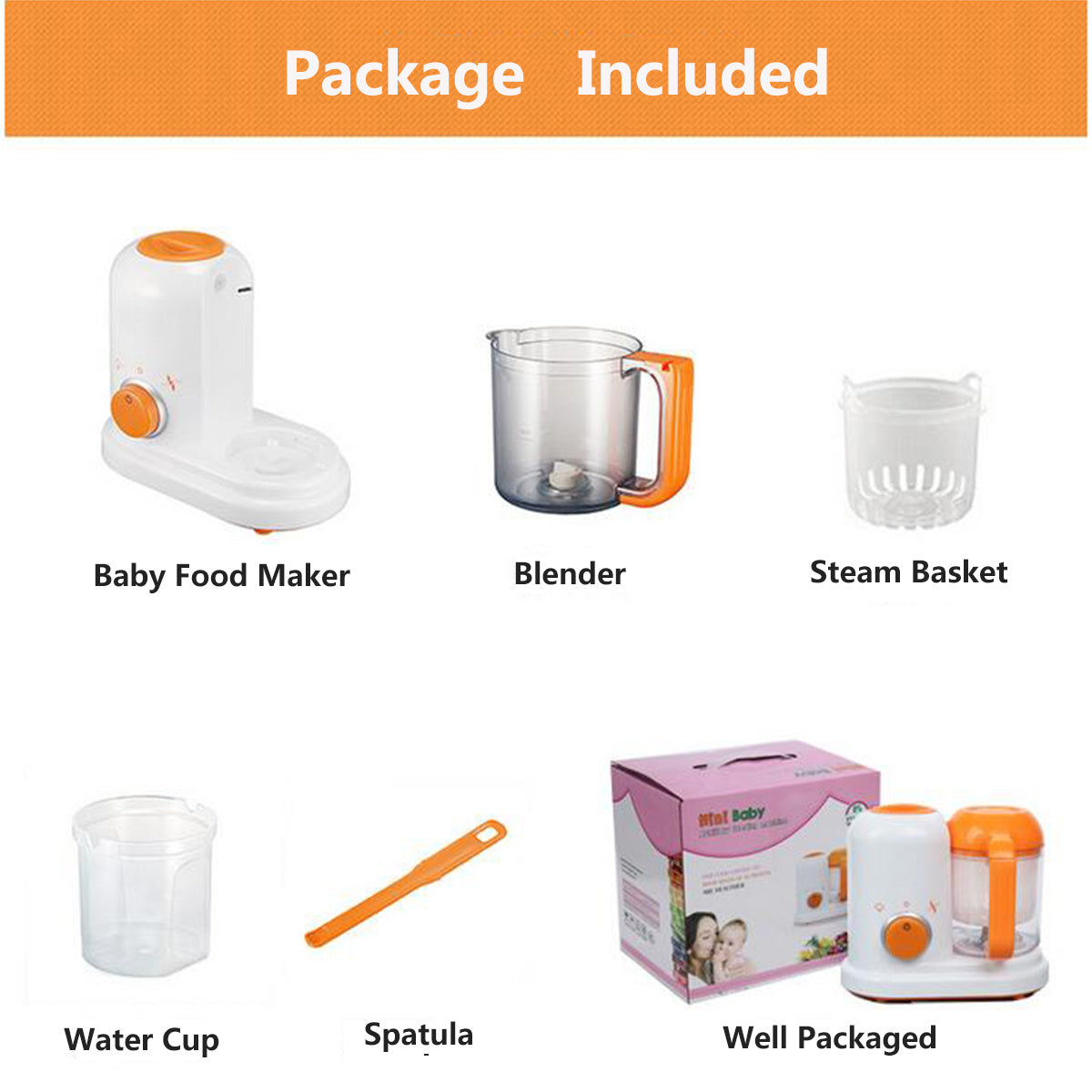 Multi-Function Baby Food Processor & Milk Warmer | Smart Baby Food Maker with Steamer, Blender & Ice Crusher