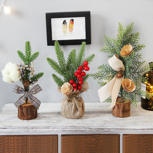 Small Christmas Wrought Iron Tree Ornaments - Holiday Decor