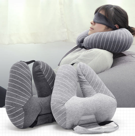 U-Shaped Travel Pillow with Foam Particles