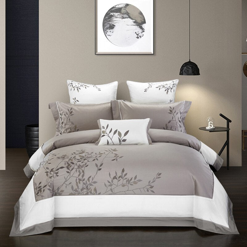 Four-piece Cotton Embroidery Bedding Set | Home Textile