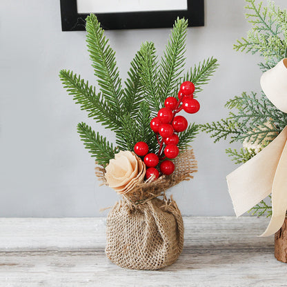 Small Christmas Wrought Iron Tree Ornaments - Holiday Decor