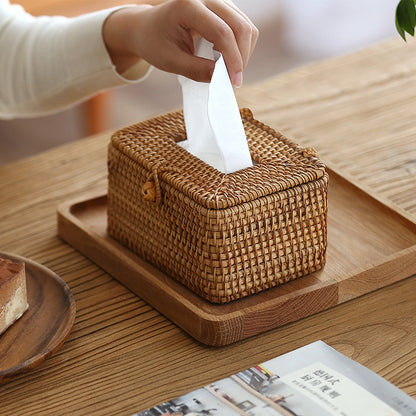 Handmade Rattan Tissue Box | Elegant Home Accessory