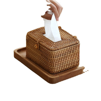Handmade Rattan Tissue Box | Elegant Home Accessory