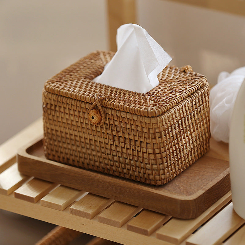 Handmade Rattan Tissue Box | Elegant Home Accessory