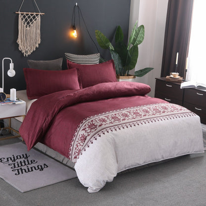 Simple Plain Bedding Set for Minimalist Style