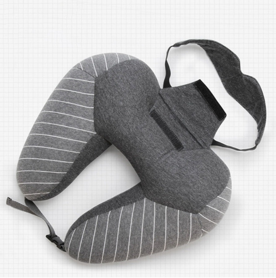 U-Shaped Travel Pillow with Foam Particles