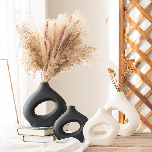 Circle Ceramic Vase - Modern Decorative Crafts