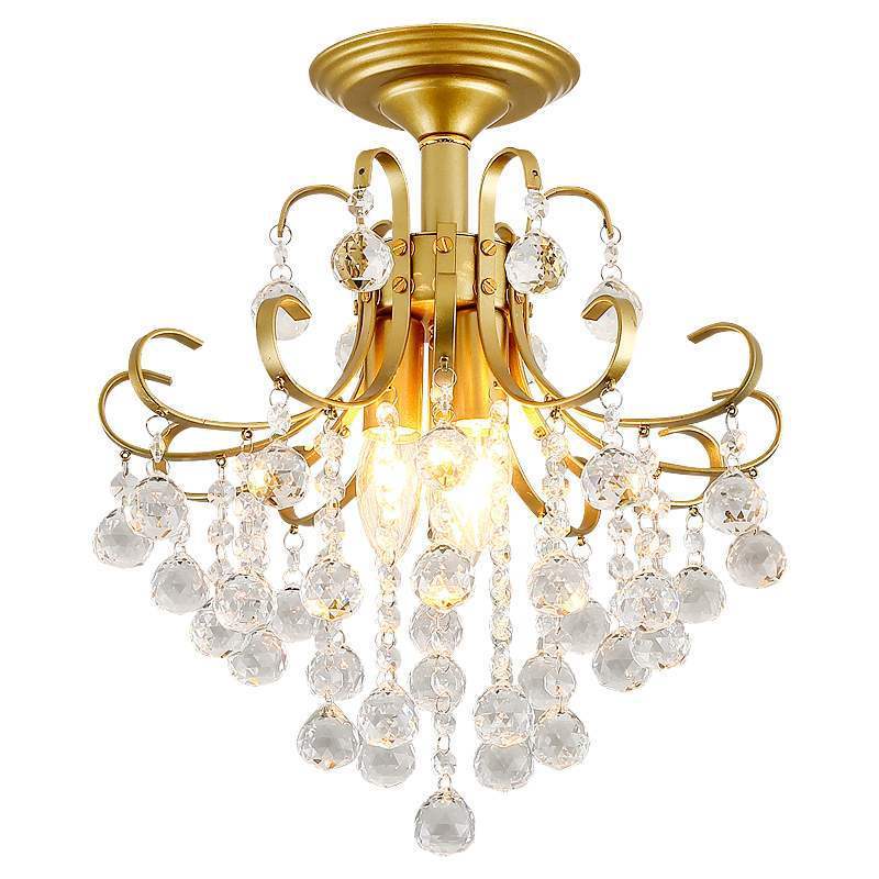 European Light Luxury Crystal Chandelier - Small American-Style Dining Room Pendant Light