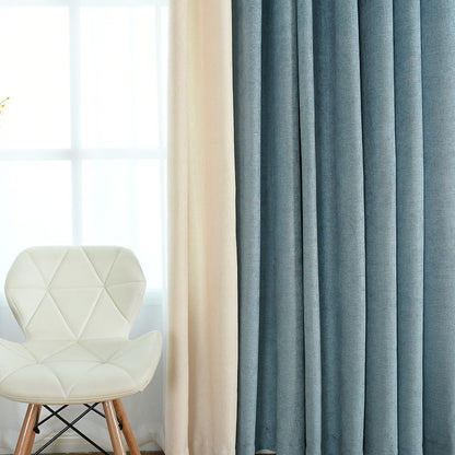 Simple Solid Chenille High Shading Curtains for Living Room and Bedroom