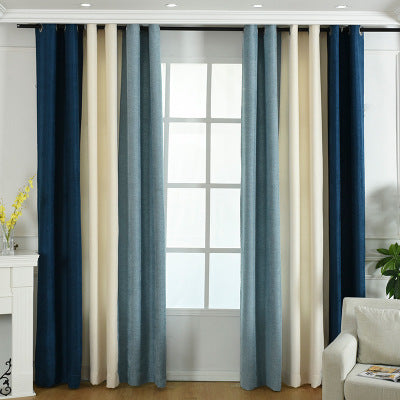 Simple Solid Chenille High Shading Curtains for Living Room and Bedroom