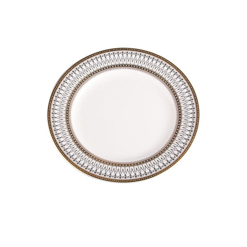 Nordic Luxury Ceramic Dinner Plate - Perfect for Steak & Main Courses