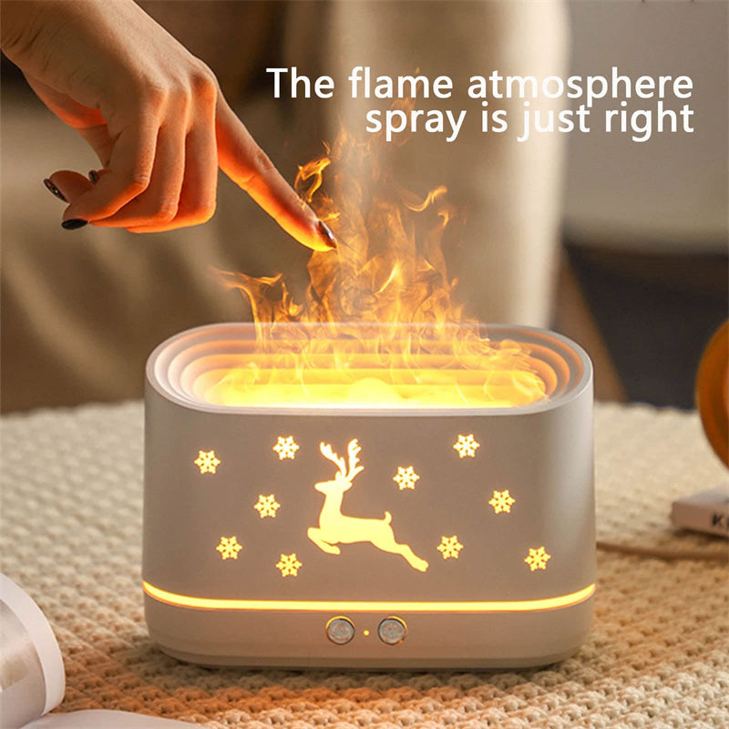 Elk Flame Humidifier Diffuser - Quiet Atmosphere Lamp