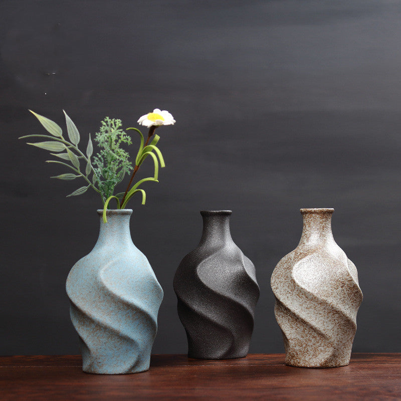 Ceramic Vase for Dried Flowers - Simulated Dry Flower Design