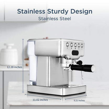 Geek Chef 20 Bar Espresso Machine | With Milk Frother | Home Espresso Maker