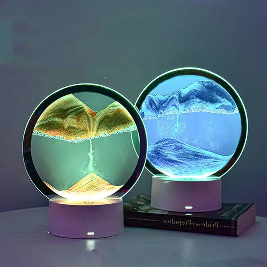 Creative 3D Quicksand Table Lamp - Unique Bedside Night Light