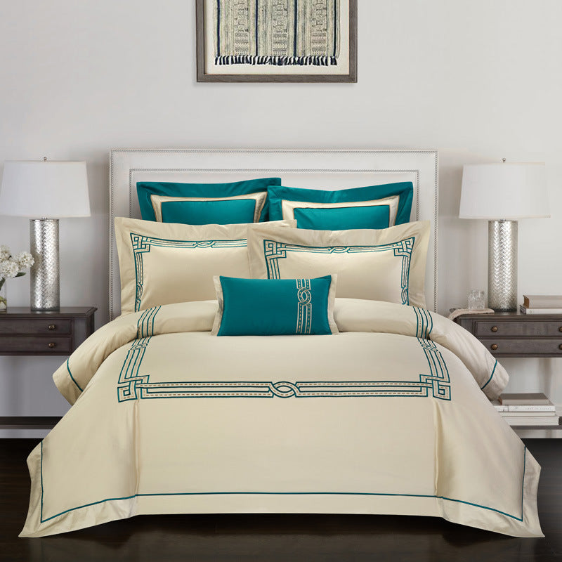 Four-piece Cotton Embroidery Bedding Set | Home Textile