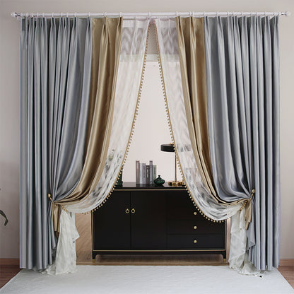 Modern Minimalist Blackout Curtain - High-End Environmental Protection for Living Room & Bedroom