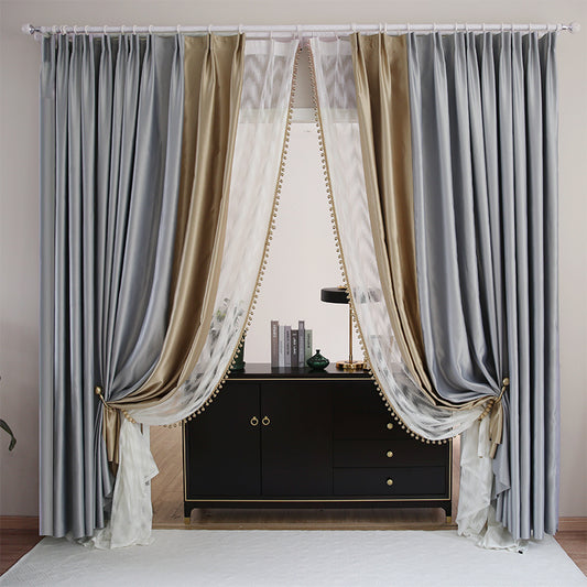 Modern Minimalist Blackout Curtain - High-End Environmental Protection for Living Room & Bedroom