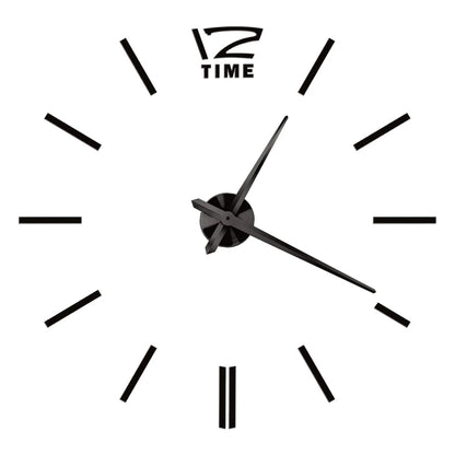 2D/3D Large Roman Numeral Acrylic Mirror Wall Clock - DIY Quartz Clock