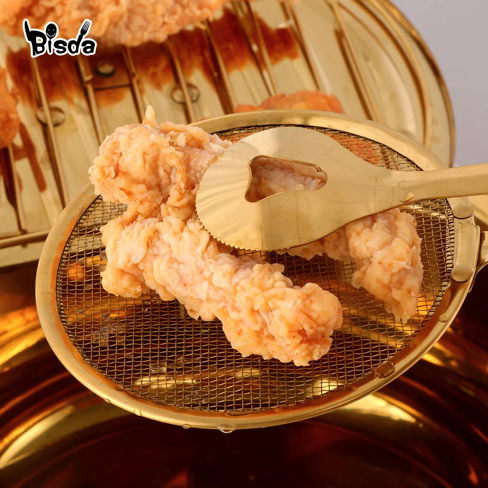 Gold Stainless Steel Strainer Clips - Filter Clip Spoon for Food Preparation