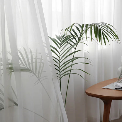 LISM 30% Shading White Sheer Curtains – Modern Tulle Voile for Living Room & Kitchen