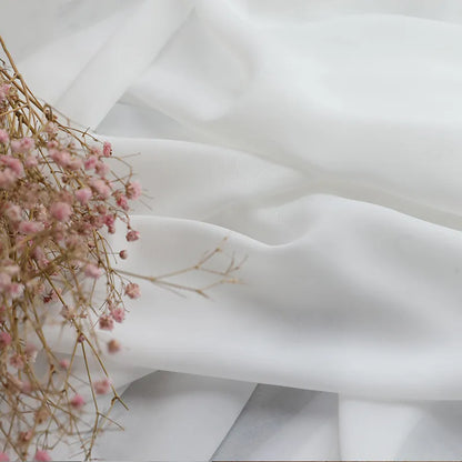 LISM 30% Shading White Sheer Curtains – Modern Tulle Voile for Living Room & Kitchen