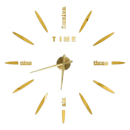 2D/3D Large Roman Numeral Acrylic Mirror Wall Clock - DIY Quartz Clock