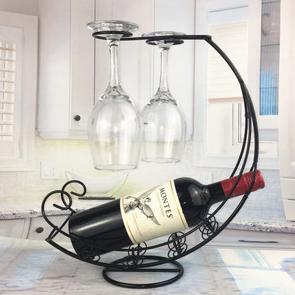 . YOMDID Creative Metal Wine Rack - Hanging Wine Holder