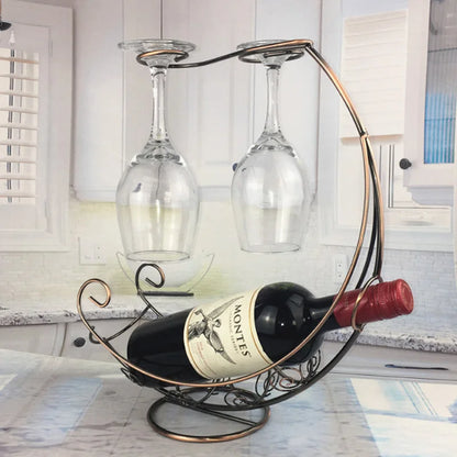 . YOMDID Creative Metal Wine Rack - Hanging Wine Holder