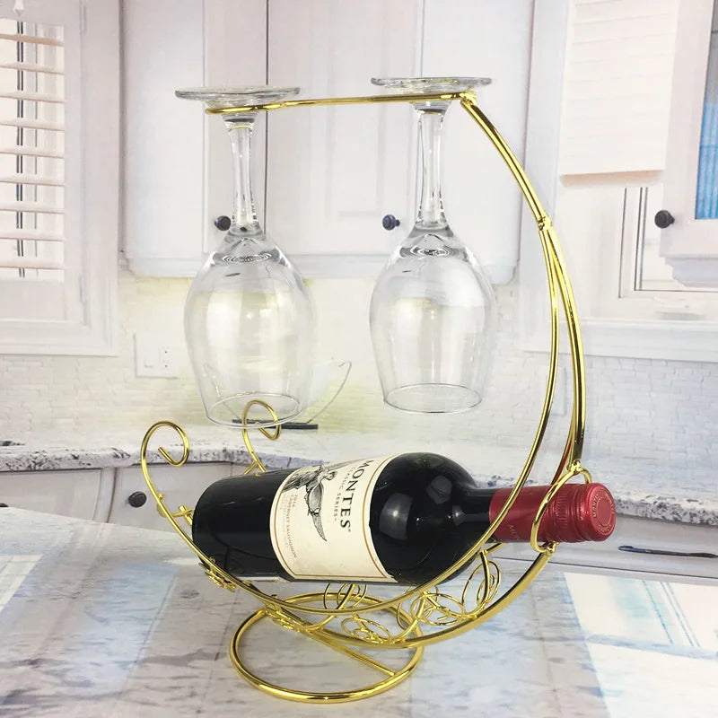 . YOMDID Creative Metal Wine Rack - Hanging Wine Holder
