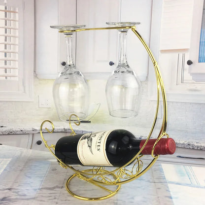 . YOMDID Creative Metal Wine Rack - Hanging Wine Holder