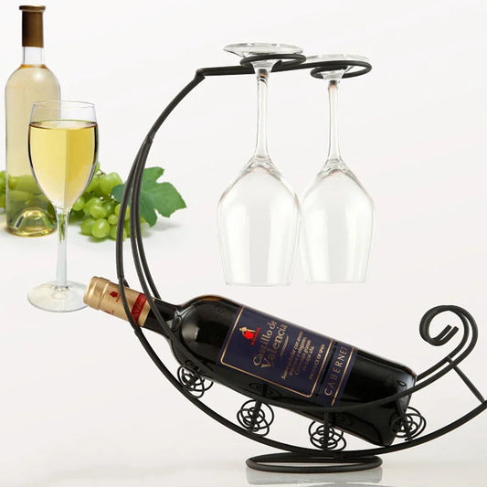 . YOMDID Creative Metal Wine Rack - Hanging Wine Holder