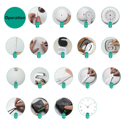 3D Big Acrylic Mirror Wall Clock - DIY Quartz Watch