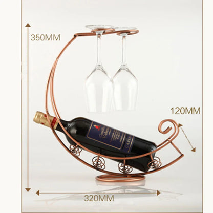 . YOMDID Creative Metal Wine Rack - Hanging Wine Holder