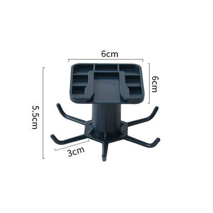 Wall-Mounted Kitchen Organizer Rack with 6 Removable Hooks - Utensil Holder & Rotatable Hanger  Optimized Description: