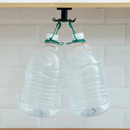 Wall-Mounted Kitchen Organizer Rack with 6 Removable Hooks - Utensil Holder & Rotatable Hanger  Optimized Description: