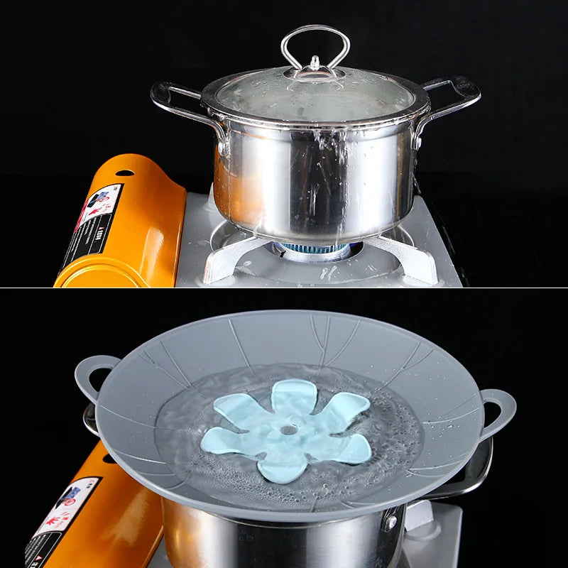Multifunctional Silicone Spill Stopper Lid - Anti-Overflow Pot Cover