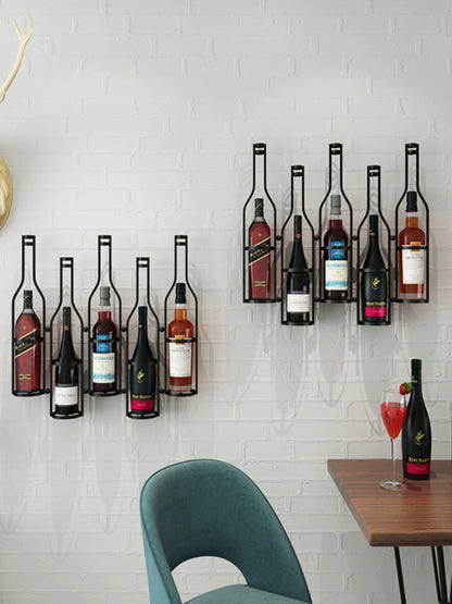 Minimalist Creative Hanging Dining Room Wall Iron Wine Cabinet