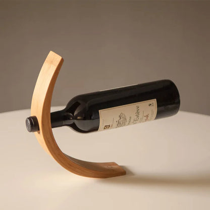 Modern Bar Wooden Balanced Wine Bottle Rack
