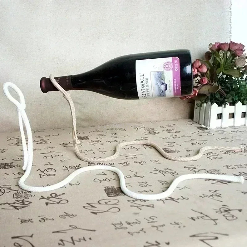 Magical Suspension Iron Chain Wine Rack - One Bottle Display Stand