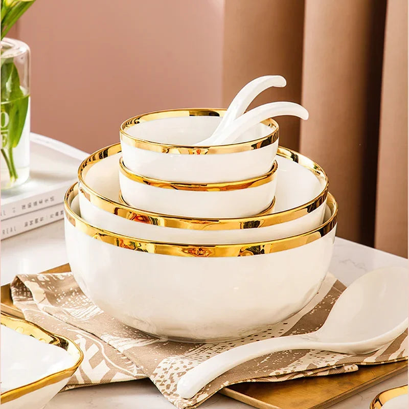 White Ceramic Dinner Plate - Elegant Modern Tableware (1 Piece)