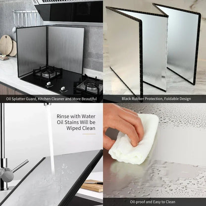 Anti Oil Splatter Guard - Stainless Steel Folding Grease Screen