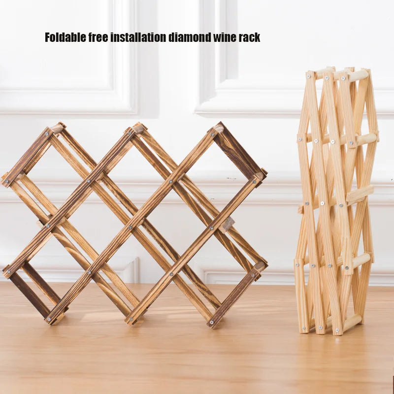 Wooden Wine Rack & Wine Holders - Bar Display Stand Organizer