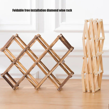 Wooden Wine Rack & Wine Holders - Bar Display Stand Organizer