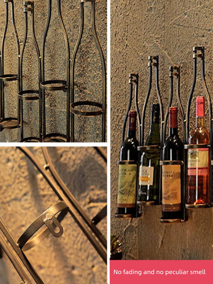 Minimalist Creative Hanging Dining Room Wall Iron Wine Cabinet