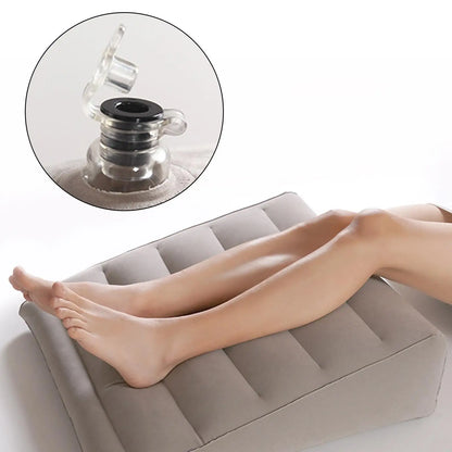 Inflatable Wedge Pillow - Adjustable Travel Cushion for Head, Shoulder, Back, and Leg Support