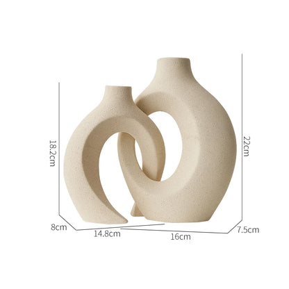 Nordic Ceramic Vase - Decorative Home Accessory