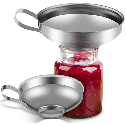 Stainless Steel Wide Mouth Canning Funnel - 2 Sizes